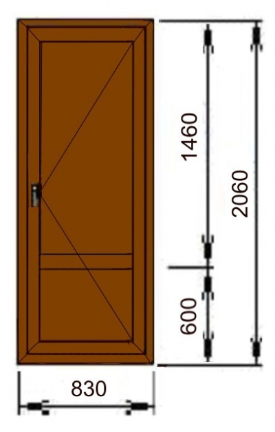 Алюминиевая входная дверь