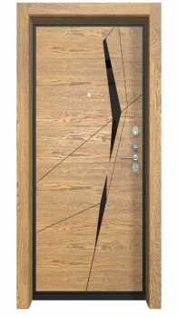 Шпонированная входная дверь Гардиан Призма Ш 02 со стеклом