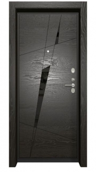 Шпонированная входная дверь Призма Ш 03 со стеклом