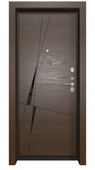 Шпонированные входные двери Призма Ш 04 со стеклом