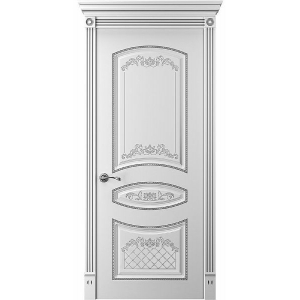 Дверь Прима 3 ПГ патина серебро