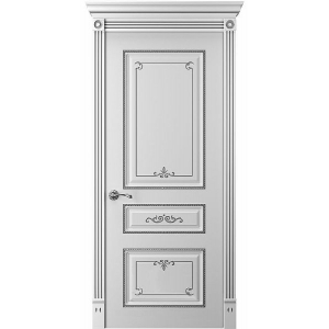 Дверь Прима 5 ПГ патина серебро