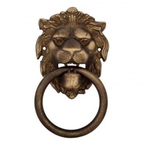 Кнокер Лев Матовая бронза