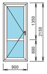 Алюминиевая входная дверь с терморазрывом