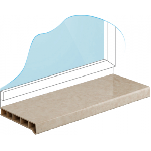 Подоконник Меллер Крем-брюле глянцевый