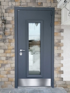 Входная дверь Гардиан Termo 100 с окном №186 (терморазрыв)