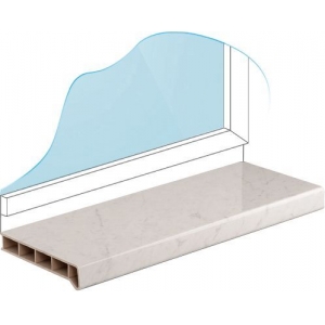 Подоконник Меллер Каррара мрамор глянцевый