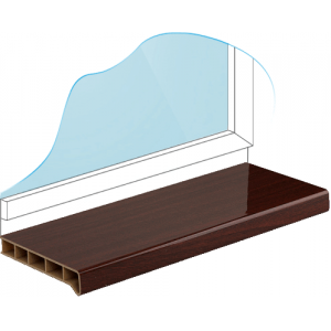 Подоконник Меллер Махагони глянцевый