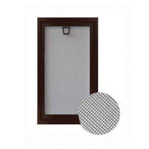 Вставная москитная сетка 1300х600 мм с полотном Антикошка, коричневый профиль