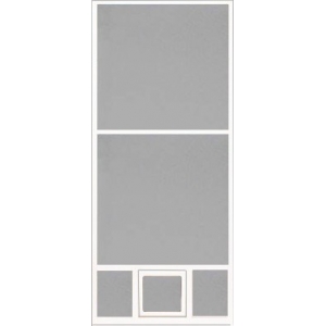 Дверная рамочная москитная сетка 1900х800 мм со стандартным полотном, белого цвета, с выходом для животных