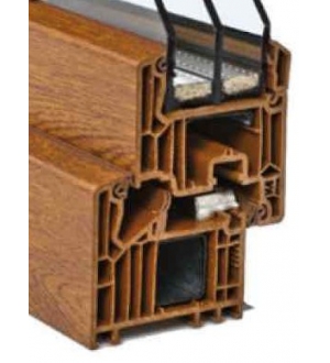 Окна Veka Softline 82, окрашенные в массе