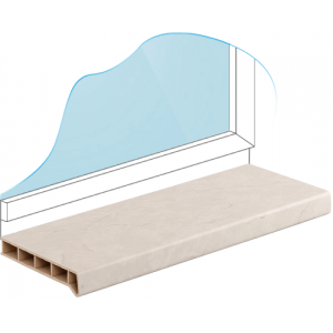 Подоконник Меллер Светлый мрамор матовый