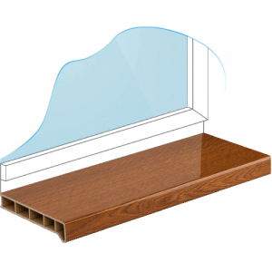 Подоконник Меллер Золотой дуб глянцевый