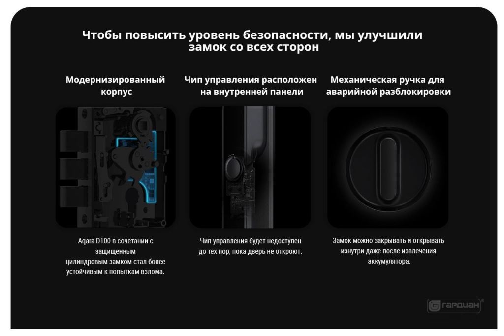 Elektronnyy zamok Aqara D100 S 3